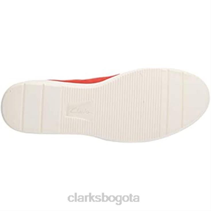 Clarks 0DX8L1266 Zapatilla Clarks Layton Step de mujer ante naranja brillante mujer gamuza naranja brillante