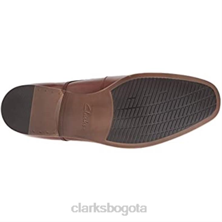Clarks 0DX8L1271 conwell plaoxford clarks cuero canela para hombre hombres cuero marrón