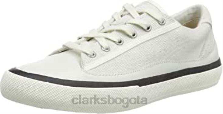 Clarks 0DX8L1273 Zapatilla clarks aceley de lona blanca para mujer mujer