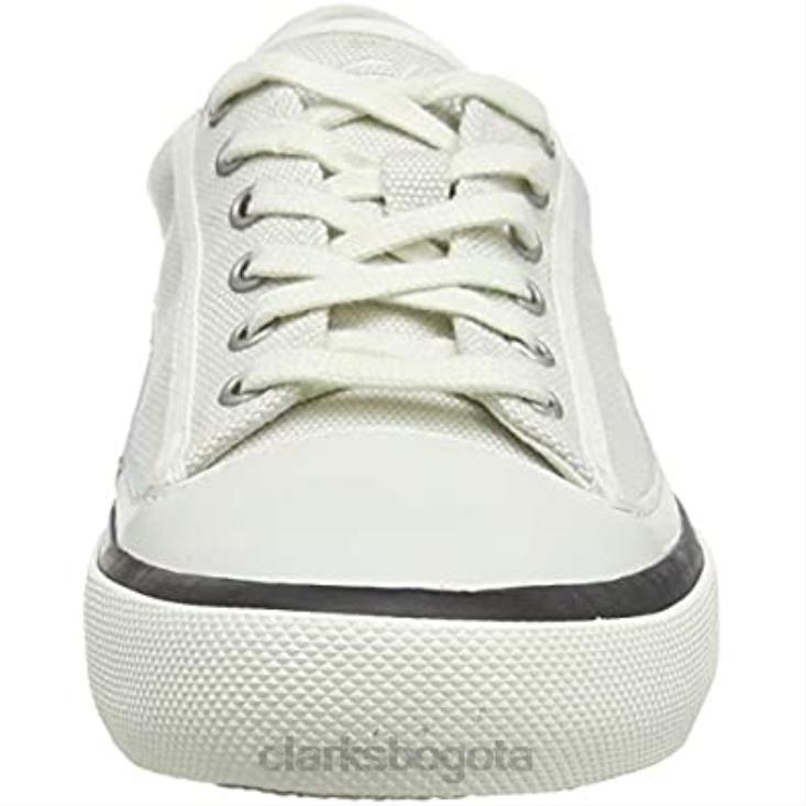 Clarks 0DX8L1273 Zapatilla clarks aceley de lona blanca para mujer mujer