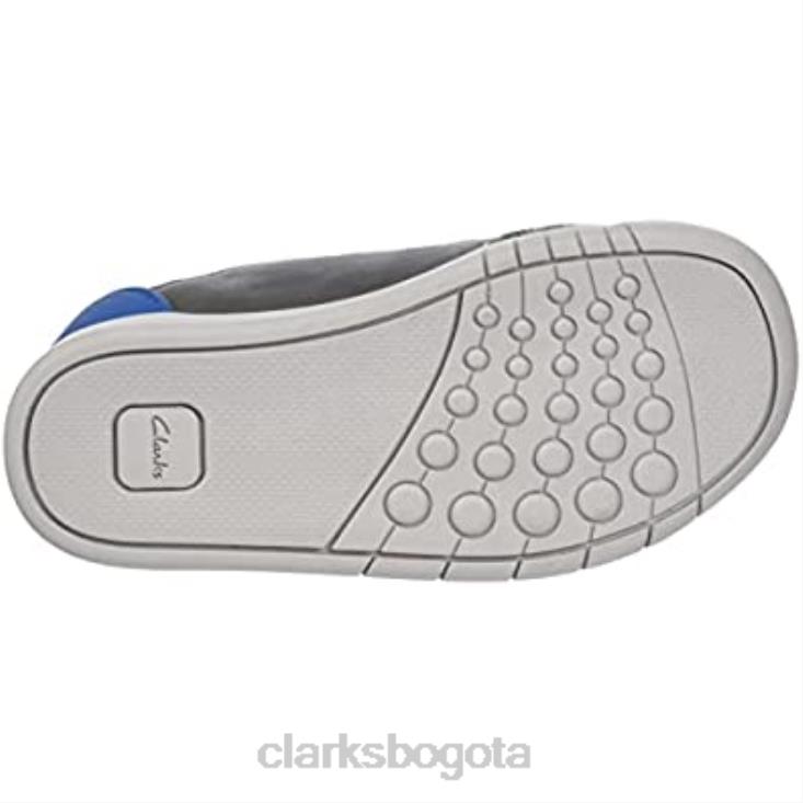 Clarks 0DX8L1278 Zapatilla Rex Play K para niño gris azul clarks niños gris azul