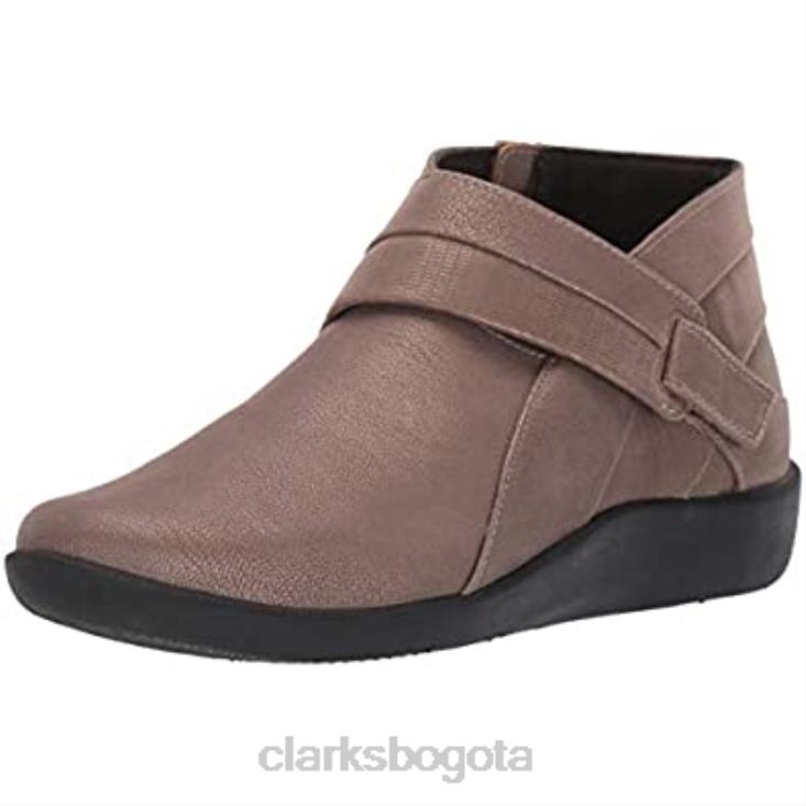 Clarks 0DX8L1289 Botín clarks sillian rani sintético metalizado peltre para mujer mujer peltre metálico sintético