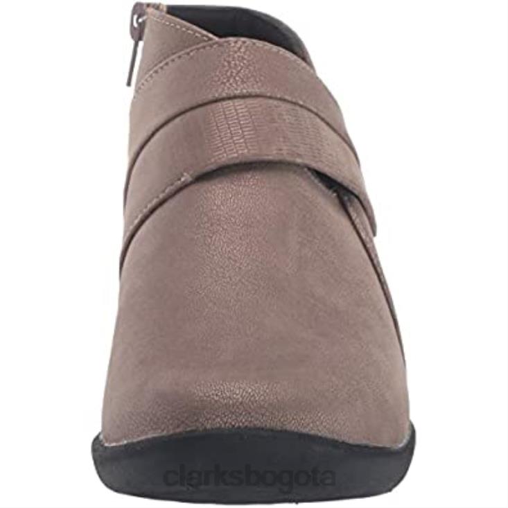 Clarks 0DX8L1289 Botín clarks sillian rani sintético metalizado peltre para mujer mujer peltre metálico sintético