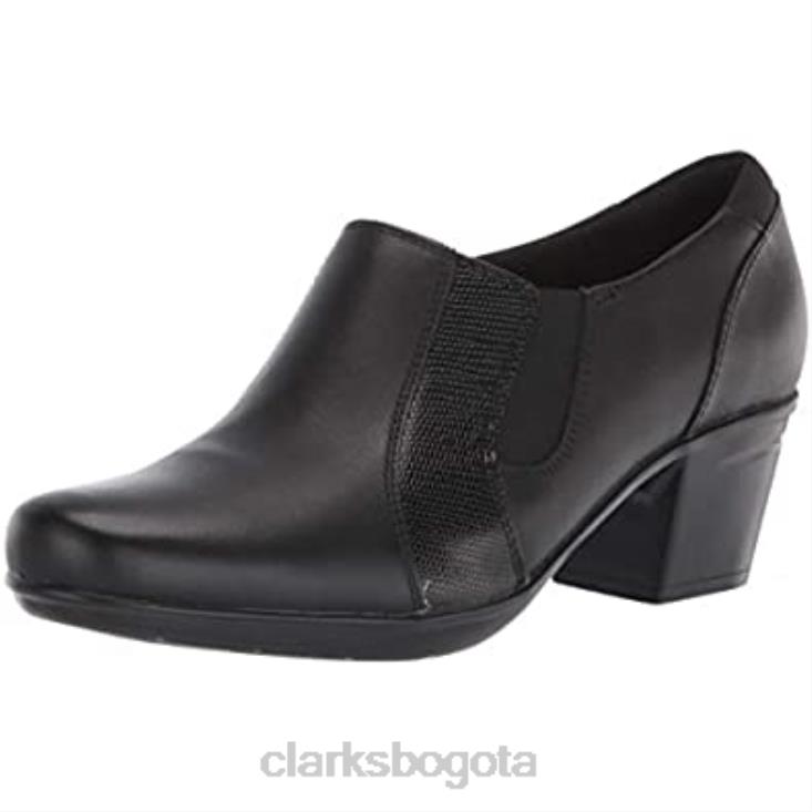 Clarks 0DX8L1290 Mocasín clarks emslie chelsea mujer negro piel sintética lagarto mujer lagarto sintético de cuero negro