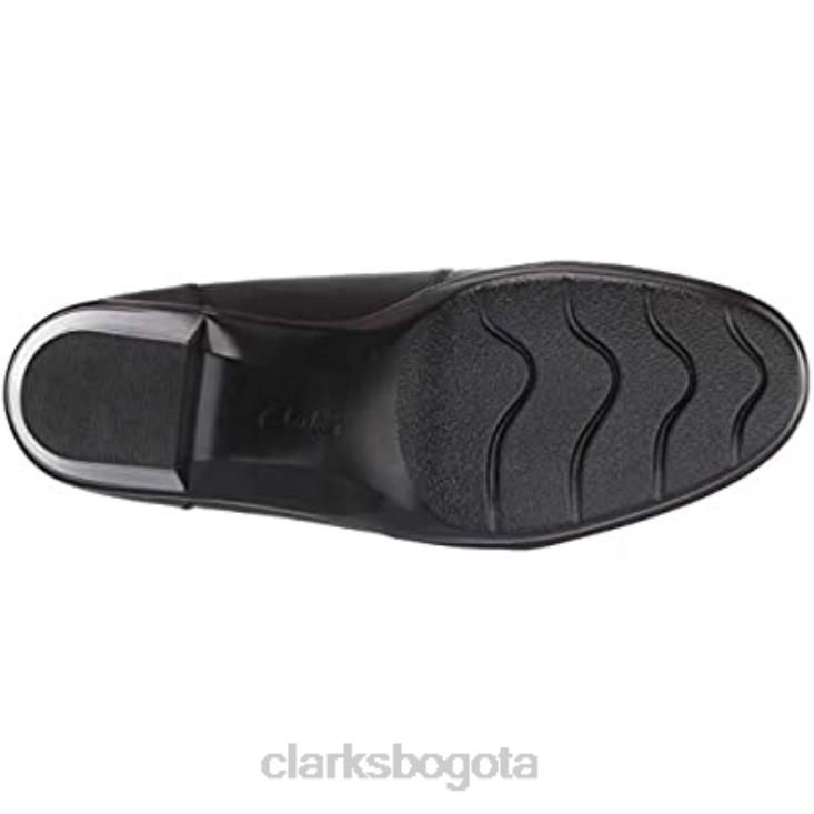 Clarks 0DX8L1290 Mocasín clarks emslie chelsea mujer negro piel sintética lagarto mujer lagarto sintético de cuero negro
