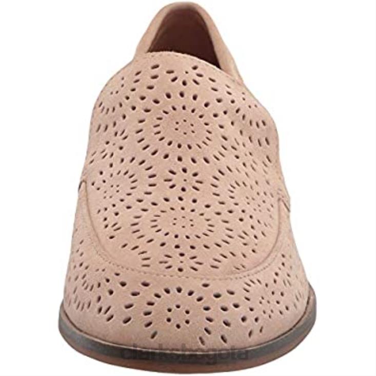 Clarks 0DX8L1291 Mocasines Clarks Trish Rose de ante color arena para mujer mujer gamuza arena