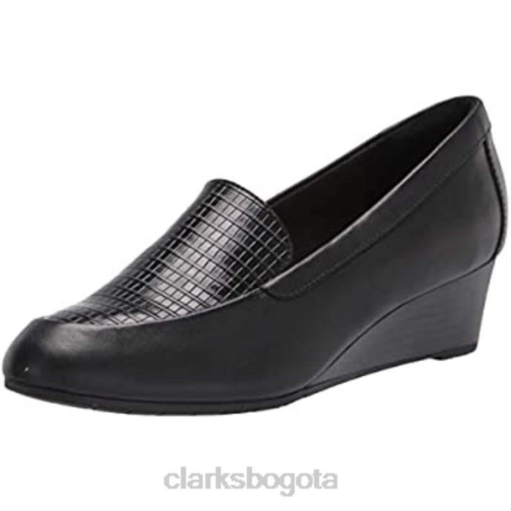 Clarks 0DX8L1293 mocasín mujer mallory perla clarks negro piel sintética combi mujer combi sintetico cuero negro