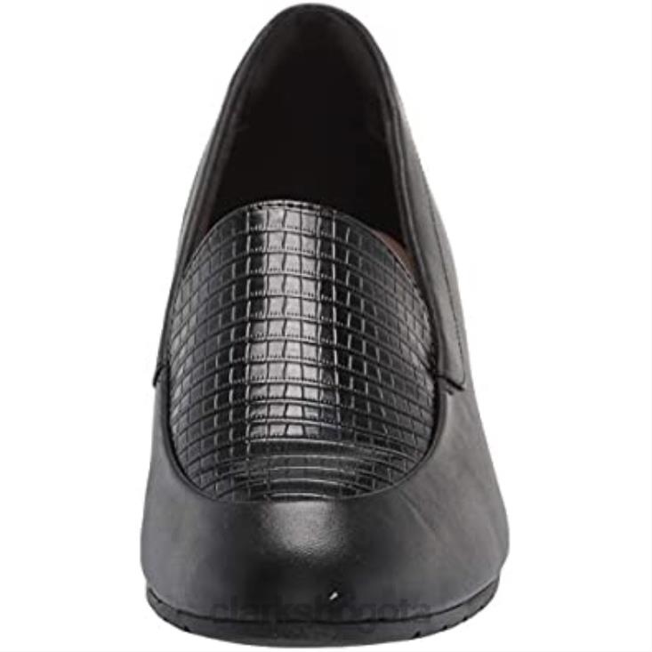 Clarks 0DX8L1293 mocasín mujer mallory perla clarks negro piel sintética combi mujer combi sintetico cuero negro