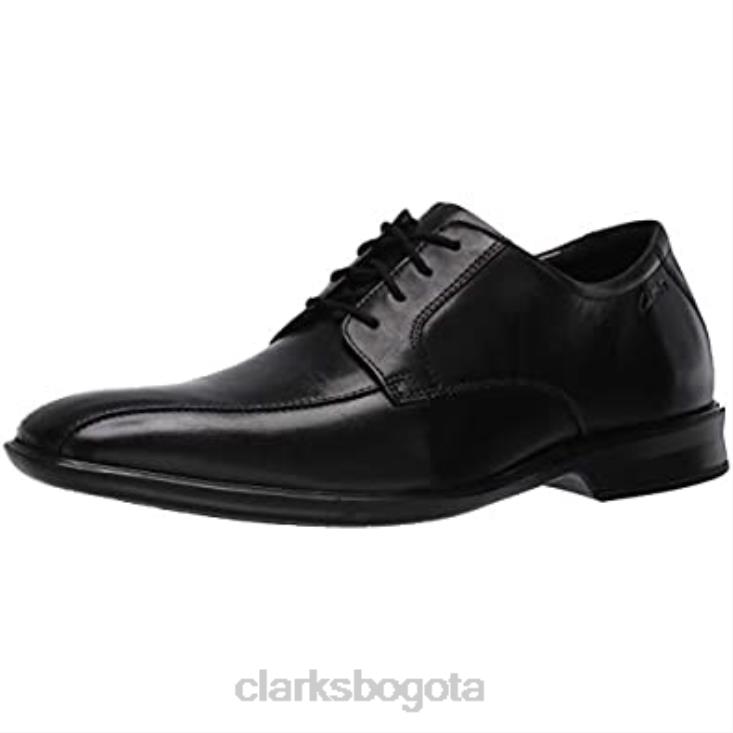Clarks 0DX8L1296 Clarks Bensley Run Oxford de cuero negro para hombre hombres cuero negro