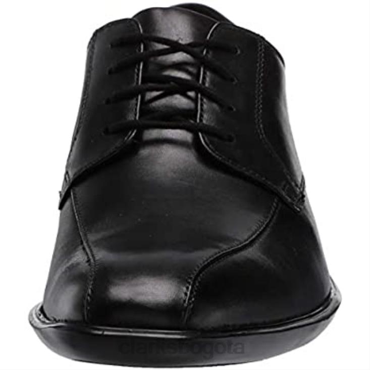 Clarks 0DX8L1296 Clarks Bensley Run Oxford de cuero negro para hombre hombres cuero negro