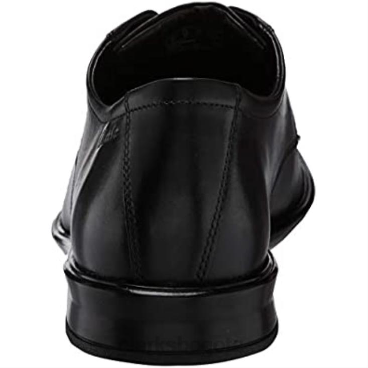 Clarks 0DX8L1296 Clarks Bensley Run Oxford de cuero negro para hombre hombres cuero negro