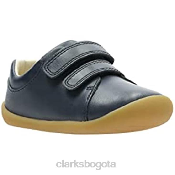 Clarks 0DX8L1299 Zapatilla clarks roamer craft t de piel azul marino para niño niños cuero azul marino