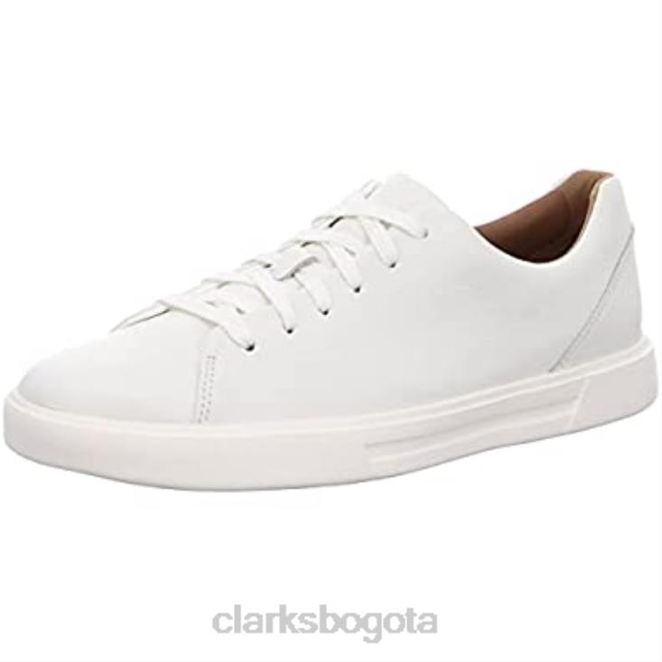Clarks 0DX8L13 Zapatilla Un Costa Lace Hombre Clarks Piel Blanca hombres cuero blanco