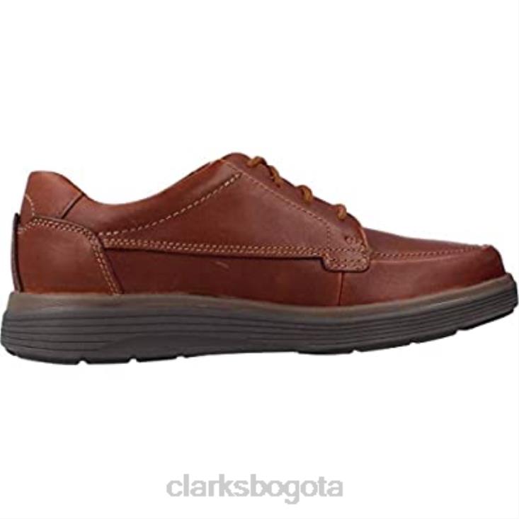Clarks 0DX8L130 Zapatos clarks un abode easy derbys de cuero tostado oscuro para hombre hombres cuero bronceado oscuro
