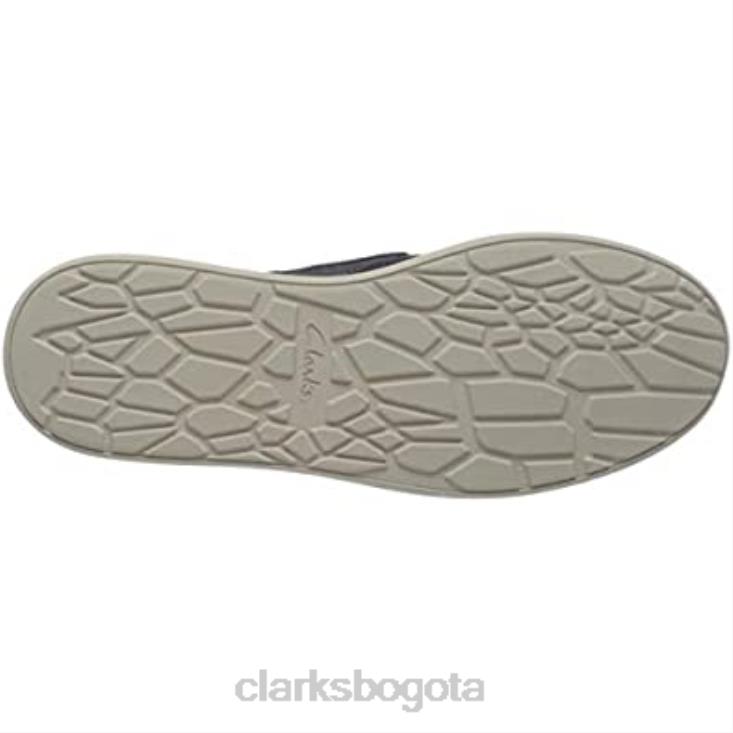 Clarks 0DX8L1300 Zapatilla Cantal Step de lona azul marino para hombre clarks hombres lona azul marino