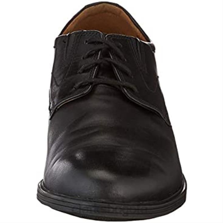 Clarks 0DX8L1302 clarks whiddon derby de cuero negro para hombre hombres cuero negro
