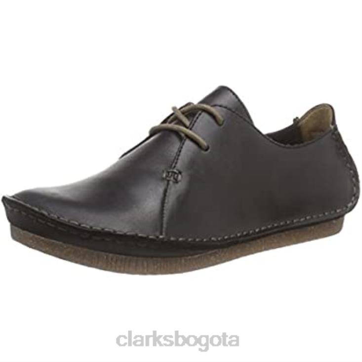 Clarks 0DX8L1306 Mocasines Clarks Janey Mae para mujer negro mujer cuero negro