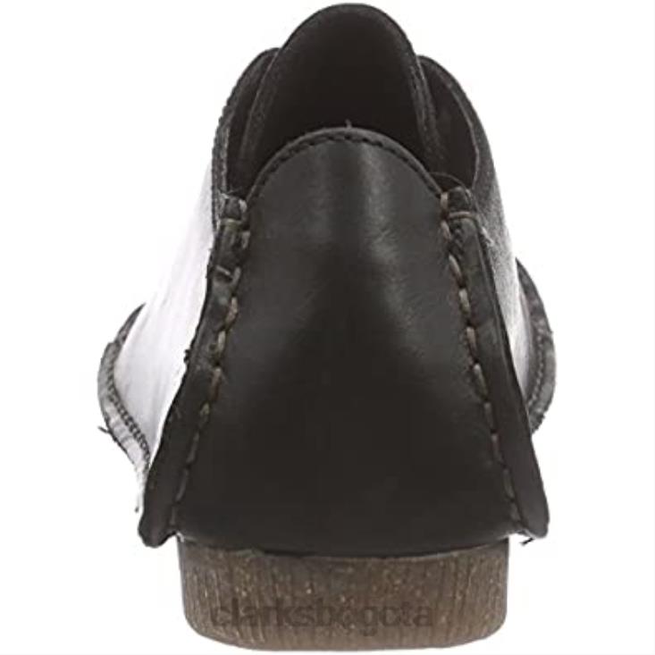 Clarks 0DX8L1306 Mocasines Clarks Janey Mae para mujer negro mujer cuero negro
