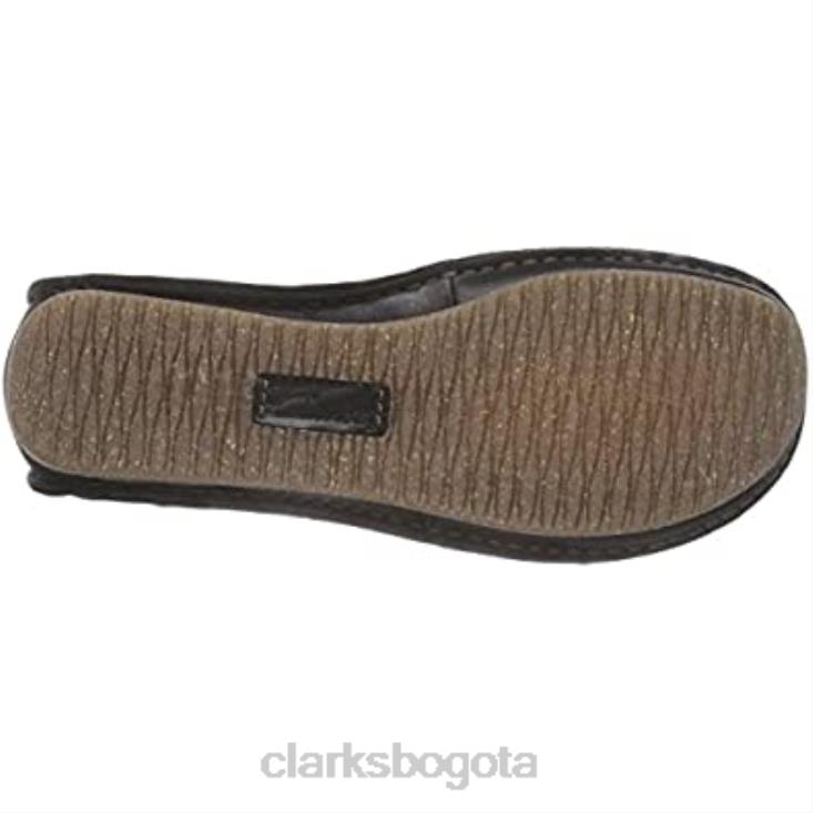 Clarks 0DX8L1306 Mocasines Clarks Janey Mae para mujer negro mujer cuero negro
