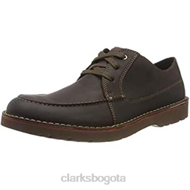 Clarks 0DX8L1307 marrón marrón oscuro lea marrón oscuro lea zapatos derby clarks vargo vibe para hombre hombres marrón marrón oscuro pasto marrón oscuro marrón oscuro