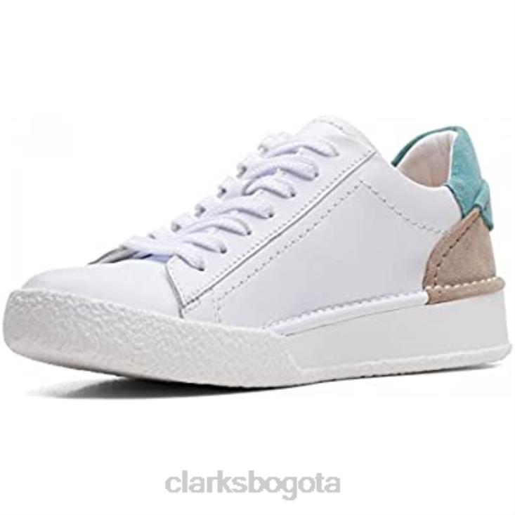 Clarks 0DX8L131 Zapatillas de deporte con encaje Craft Cup de mujer de White Clarks mujer blanco