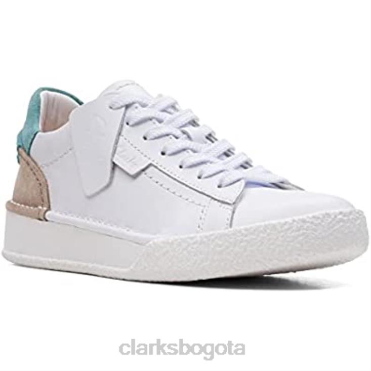 Clarks 0DX8L131 Zapatillas de deporte con encaje Craft Cup de mujer de White Clarks mujer blanco