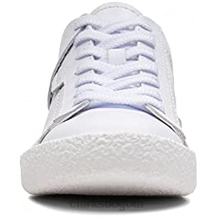 Clarks 0DX8L131 Zapatillas de deporte con encaje Craft Cup de mujer de White Clarks mujer blanco