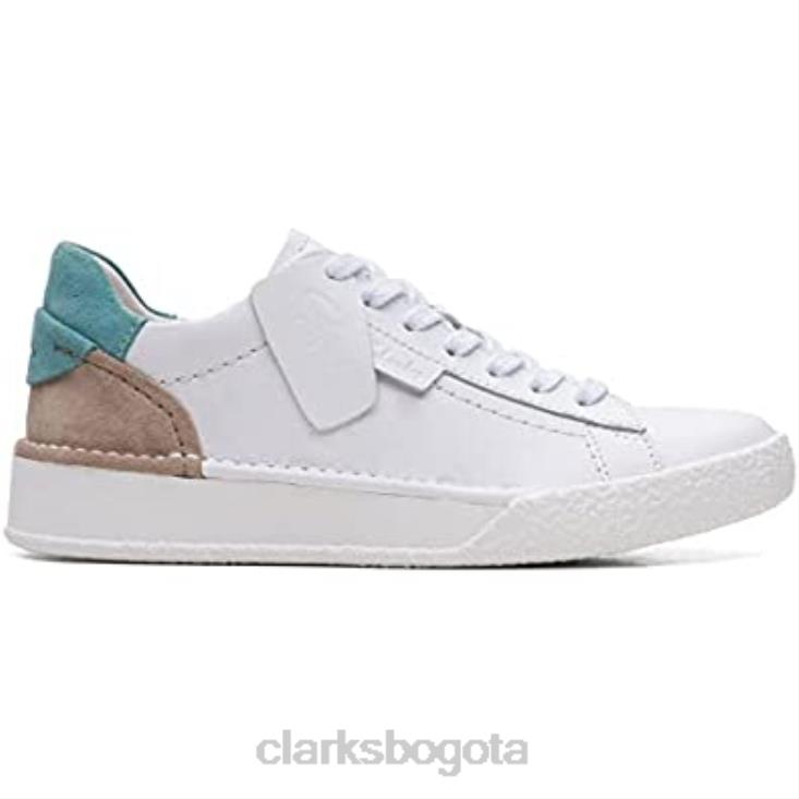 Clarks 0DX8L131 Zapatillas de deporte con encaje Craft Cup de mujer de White Clarks mujer blanco