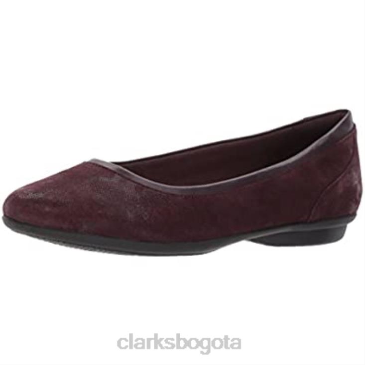 Clarks 0DX8L1318 Clarks Gracelmara plana berenjena para mujer mujer berenjena