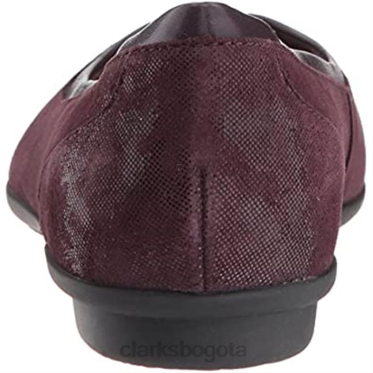 Clarks 0DX8L1318 Clarks Gracelmara plana berenjena para mujer mujer berenjena