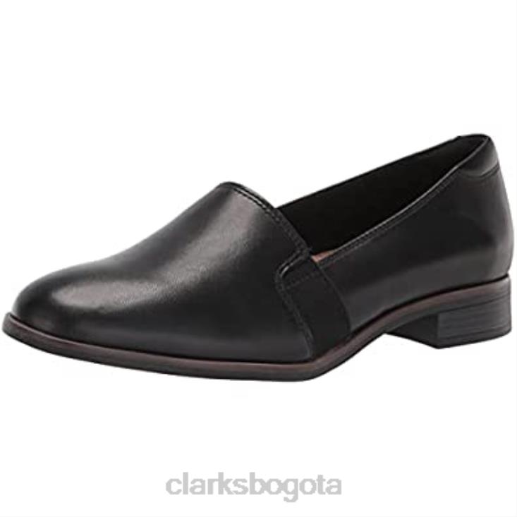 Clarks 0DX8L1322 Mocasines Clarks Trish Diva de mujer de piel negra mujer cuero negro