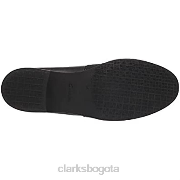 Clarks 0DX8L1322 Mocasines Clarks Trish Diva de mujer de piel negra mujer cuero negro