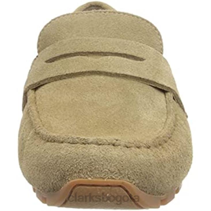 Clarks 0DX8L1324 mocasín clarks oswick bar de ante color arena oscuro para hombre hombres gamuza arena oscura