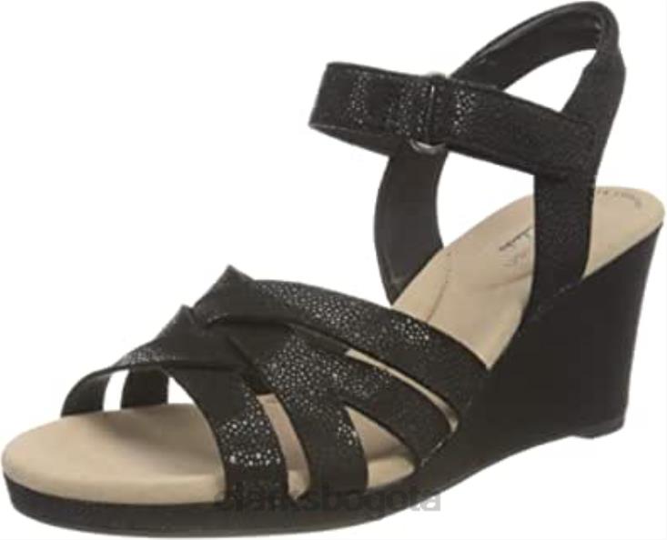 Clarks 0DX8L1325 sandalias de tacón lafley leah para mujer clarks negro mujer negro