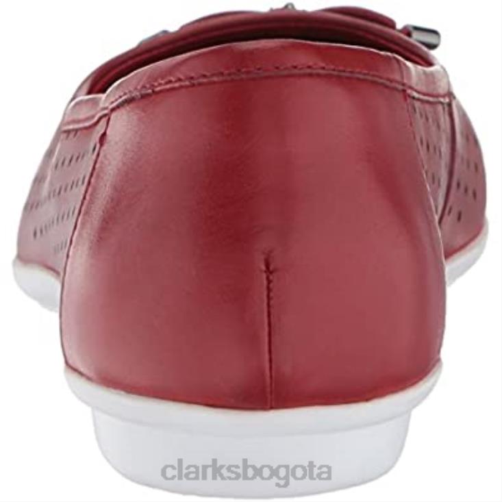 Clarks 0DX8L1331 Bailarina de mujer clarks Gracellea de piel roja mujer cuero rojo