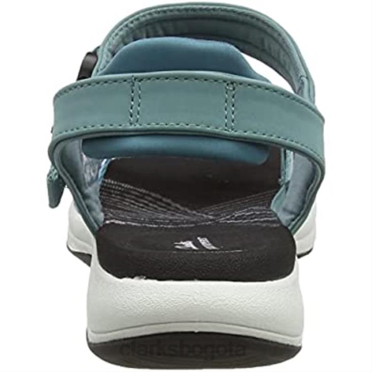 Clarks 0DX8L1334 sandalias mira tide para mujer verde azulado combi clarks mujer combinación verde azulado
