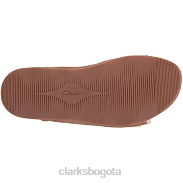 Clarks 0DX8L1336 Sandalia plana Clarks Brynn Sparkle de ante color tostado para mujer mujer gamuza color canela