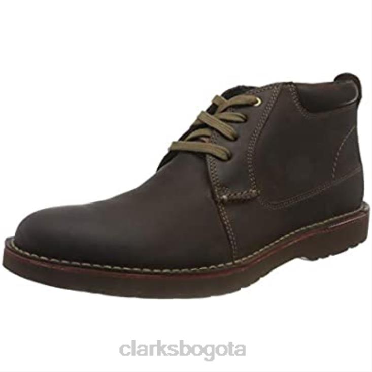 Clarks 0DX8L1337 Botas de media pantorrilla Clarks Vargo para hombre en marrón oscuro hombres marron oscuro