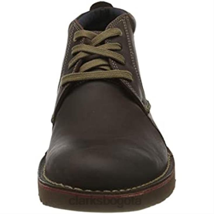 Clarks 0DX8L1337 Botas de media pantorrilla Clarks Vargo para hombre en marrón oscuro hombres marron oscuro