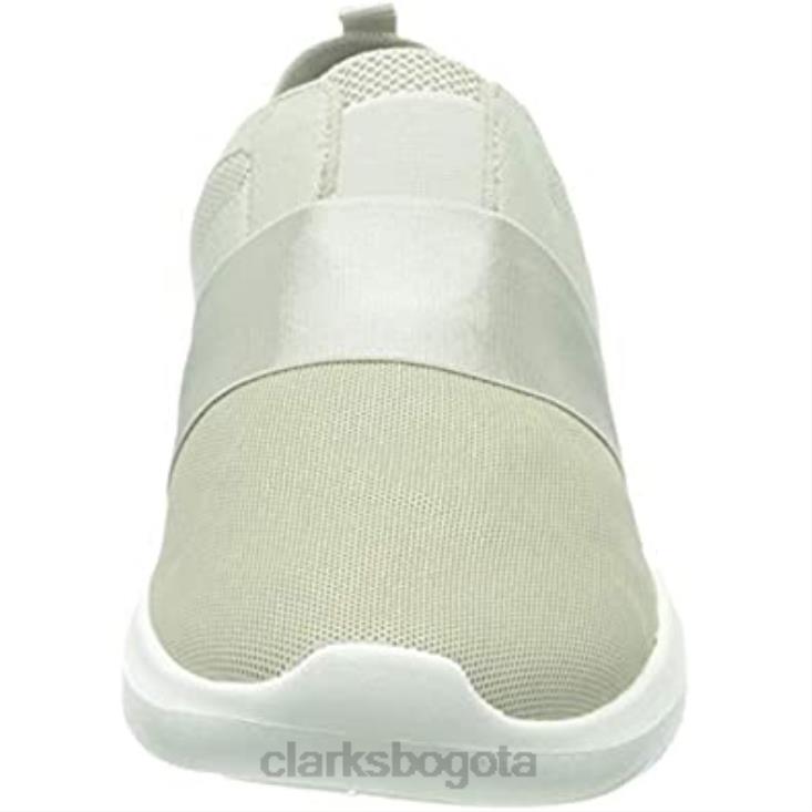 Clarks 0DX8L1338 Zapatilla Clarks Nova Lumis para mujer champán metalizado textil mujer textil metálico champán
