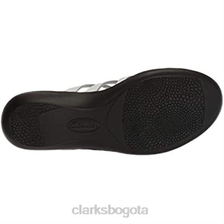 Clarks 0DX8L1339 Sandalia Clarks Sonar Pilot de piel blanca para mujer mujer cuero blanco