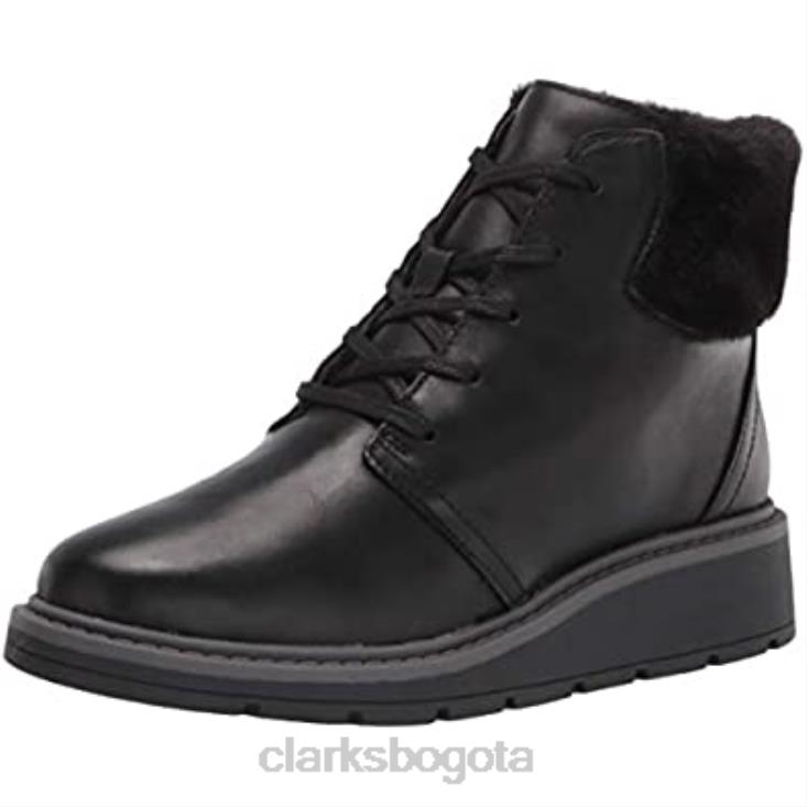 Clarks 0DX8L1348 Botín andie go mujer piel impermeable negro clarks mujer cuero negro impermeable