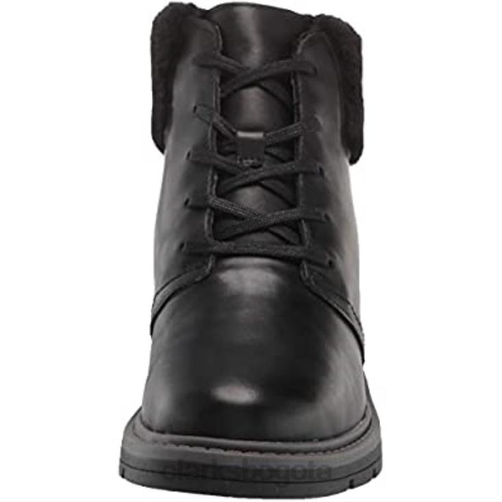 Clarks 0DX8L1348 Botín andie go mujer piel impermeable negro clarks mujer cuero negro impermeable