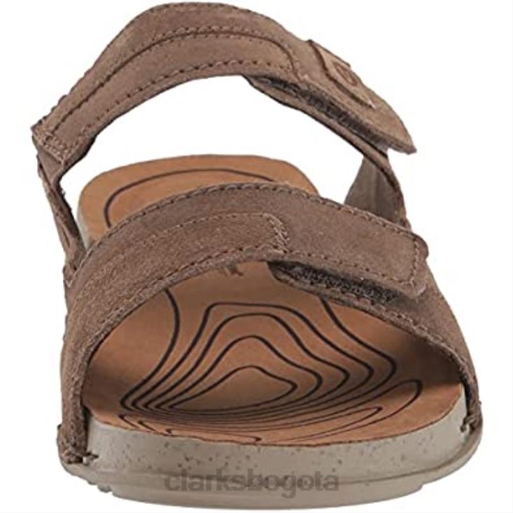 Clarks 0DX8L1349 sandalia plana crestview easy para hombre clarks ante oliva hombres ante oliva