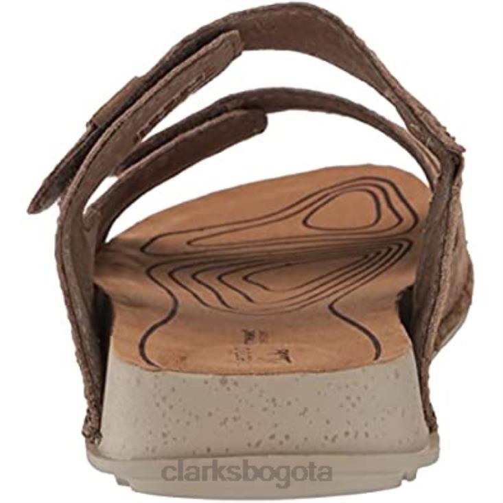 Clarks 0DX8L1349 sandalia plana crestview easy para hombre clarks ante oliva hombres ante oliva