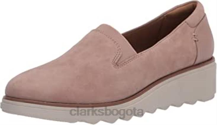 Clarks 0DX8L1351 mocasín sharon dolly mujer clarks ante rosa polvoriento mujer ante rosa polvoriento