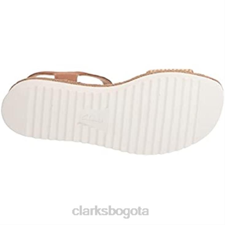 Clarks 0DX8L1352 Sandalia plana clarks lana Shore combinada color tostado claro para mujer mujer combinación bronceado claro