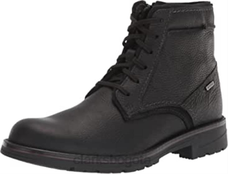 Clarks 0DX8L1355 Botín alto impermeable clarks morris de hombre negro hombres negro