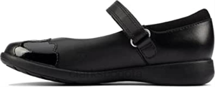 Clarks 0DX8L1356 etch beam niños cuero negro niña zapatos colegiales merceditas clarks niños