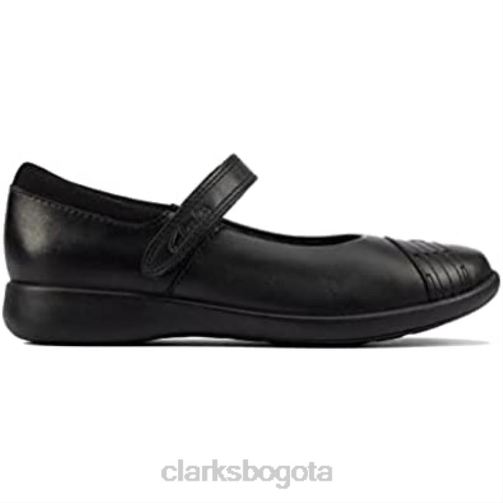 Clarks 0DX8L1356 etch beam niños cuero negro niña zapatos colegiales merceditas clarks niños